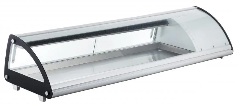 58″ Refrigerated Sushi Showcase with Curved Glass, 2.93 cu. ft. (83 L), White