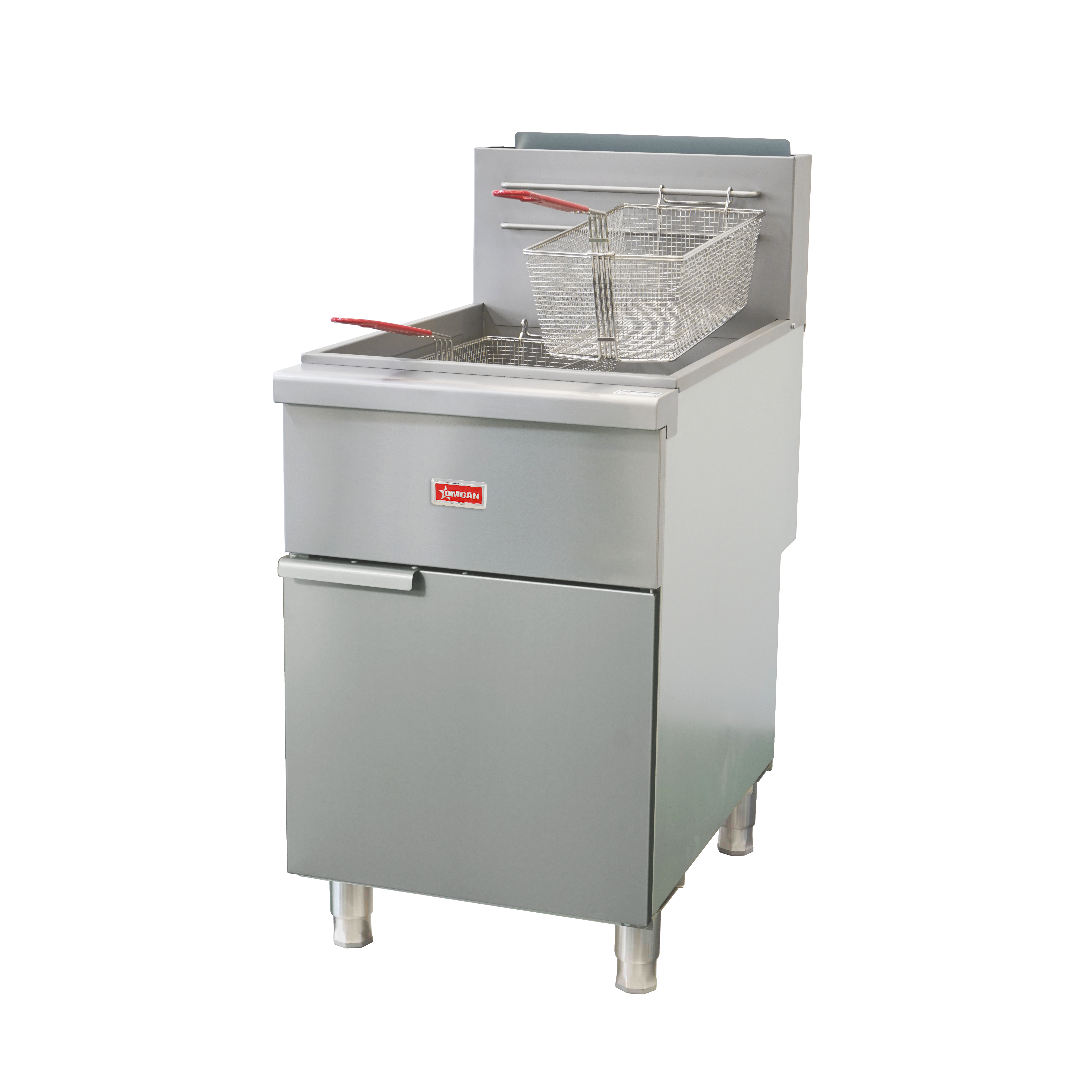 75 - 80 lb. Single Tank Tube-Fired Natural Gas Floor Fryer – 150,000 BTU