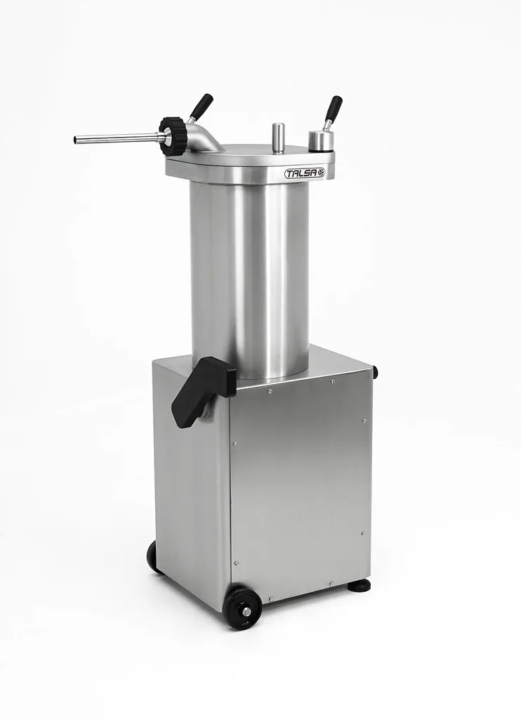 Talsa F25S 48 lb (22 kg) Hydraulic Piston Sausage Stuffer Stainless Steel | Trento – 220V, 1 Phase, 1300W (1.75 HP)