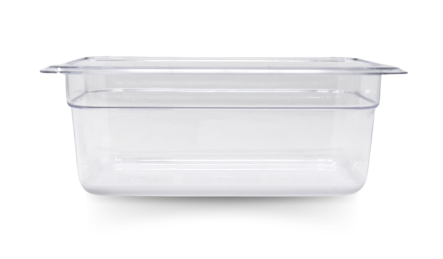 1/4 Size (GN 1/4) Polycarbonate Clear Food Pan, 4″ Deep