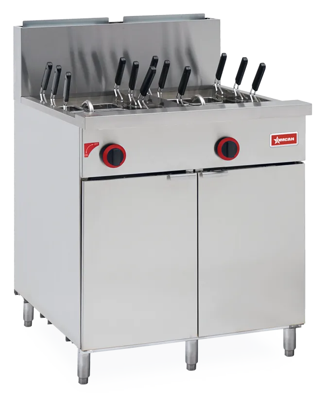 2 x 11 Gallon (42 L) Natural Gas Floor Model Pasta Cooker, 140,000 BTU