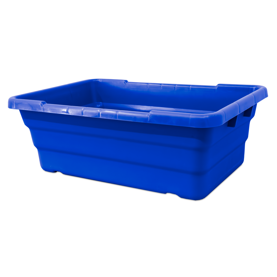 Blue Stackable Meat Lug / Tote Box 25″ x 16″ x 8-1/2″ NSF