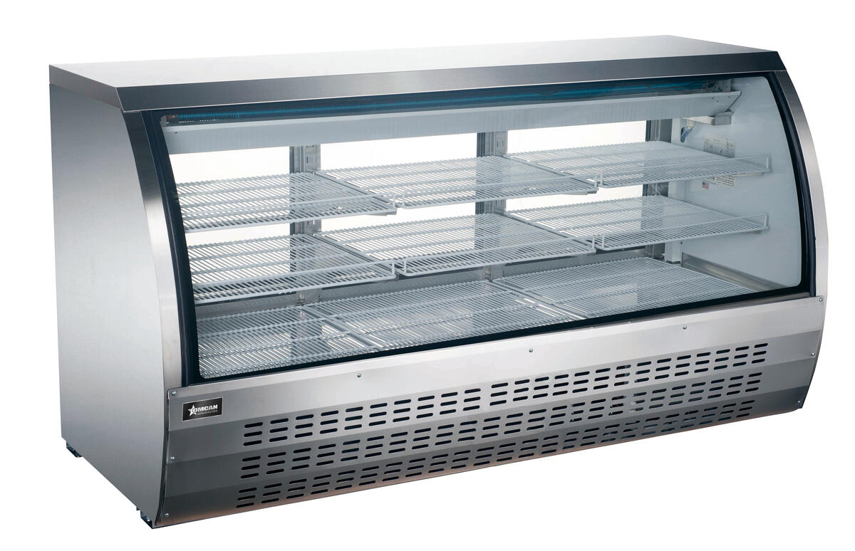 82″ Floor Refrigerated Showcase with Stainless Steel Exterior