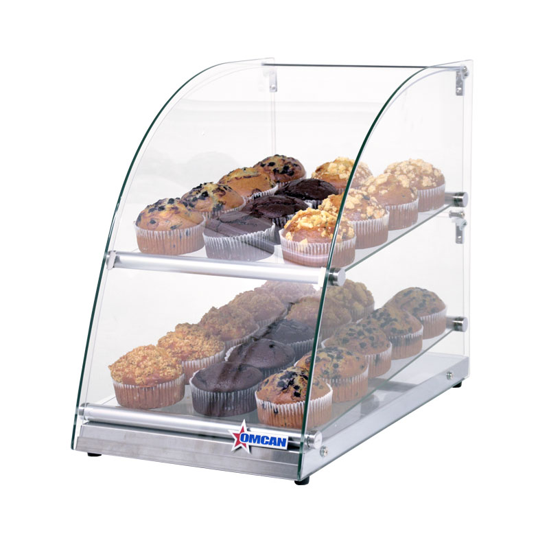 14-inch Countertop Food Display Case with Curve Front Glass and 70 L capacity