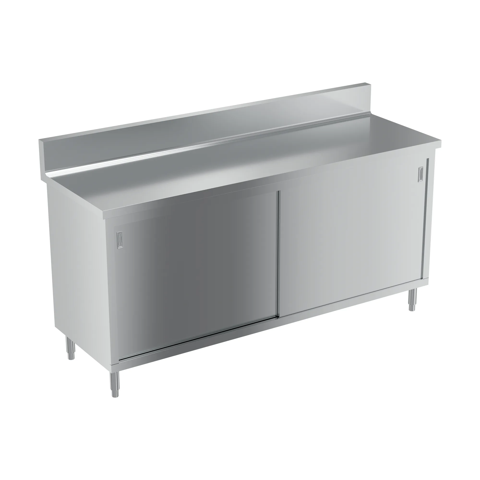 24″ x 72″ Worktable with Sliding Door Cabinet and 4″ Backsplash