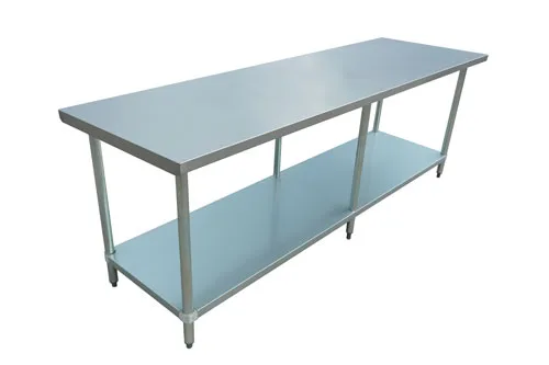 Elite Series 30″ x 84″ 18 Gauge 430 Stainless Steel Worktable