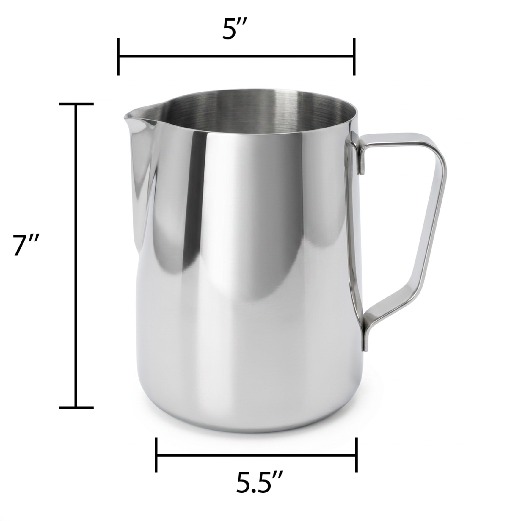 66 oz / 1952 mL Stainless Steel Frothing Jug