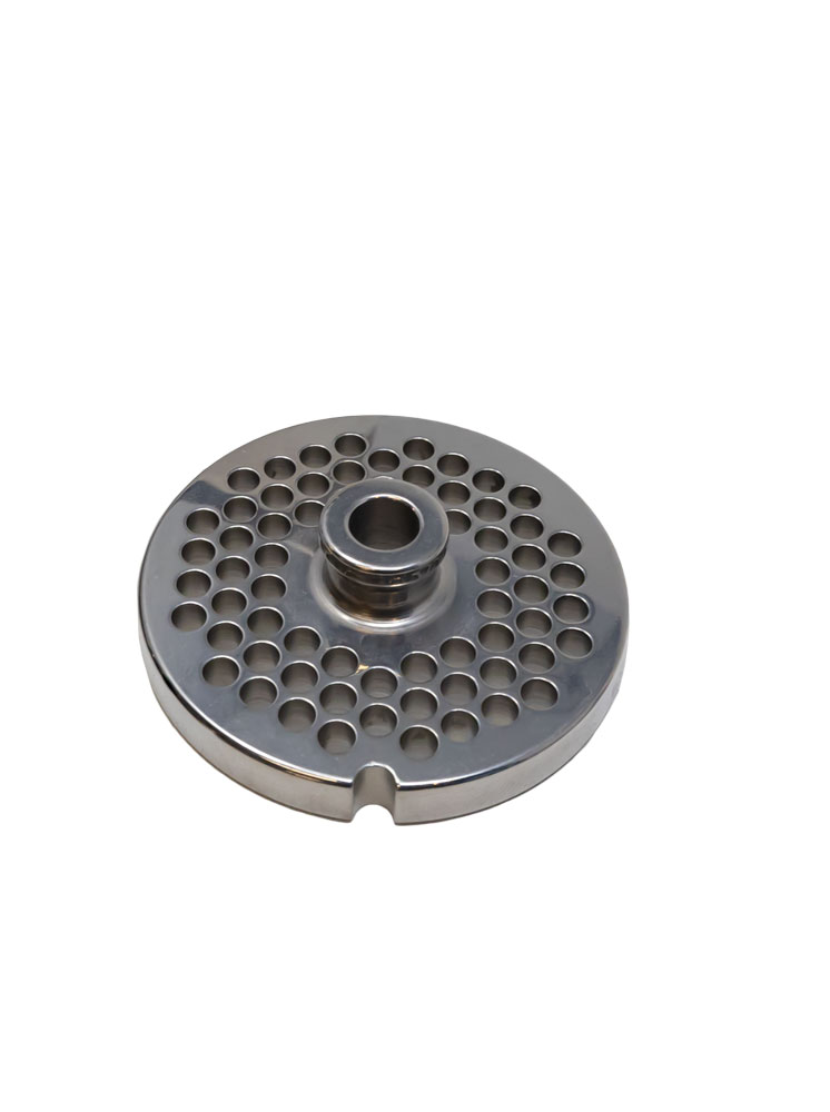 European Style #22 stainless steel plate with hub, 6mm (1/4″) – one notch/ round