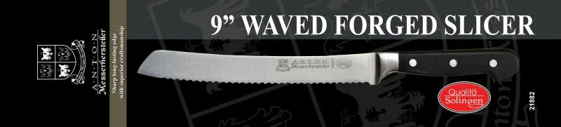 Retail-Ready 9″ Forged Serrated Slicer