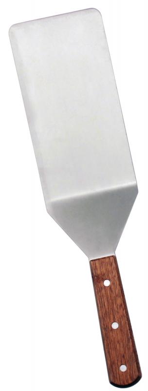 Kitchen Turner with Cutting Edge and 7.5″ x 4″ Blade with Wooden Handle