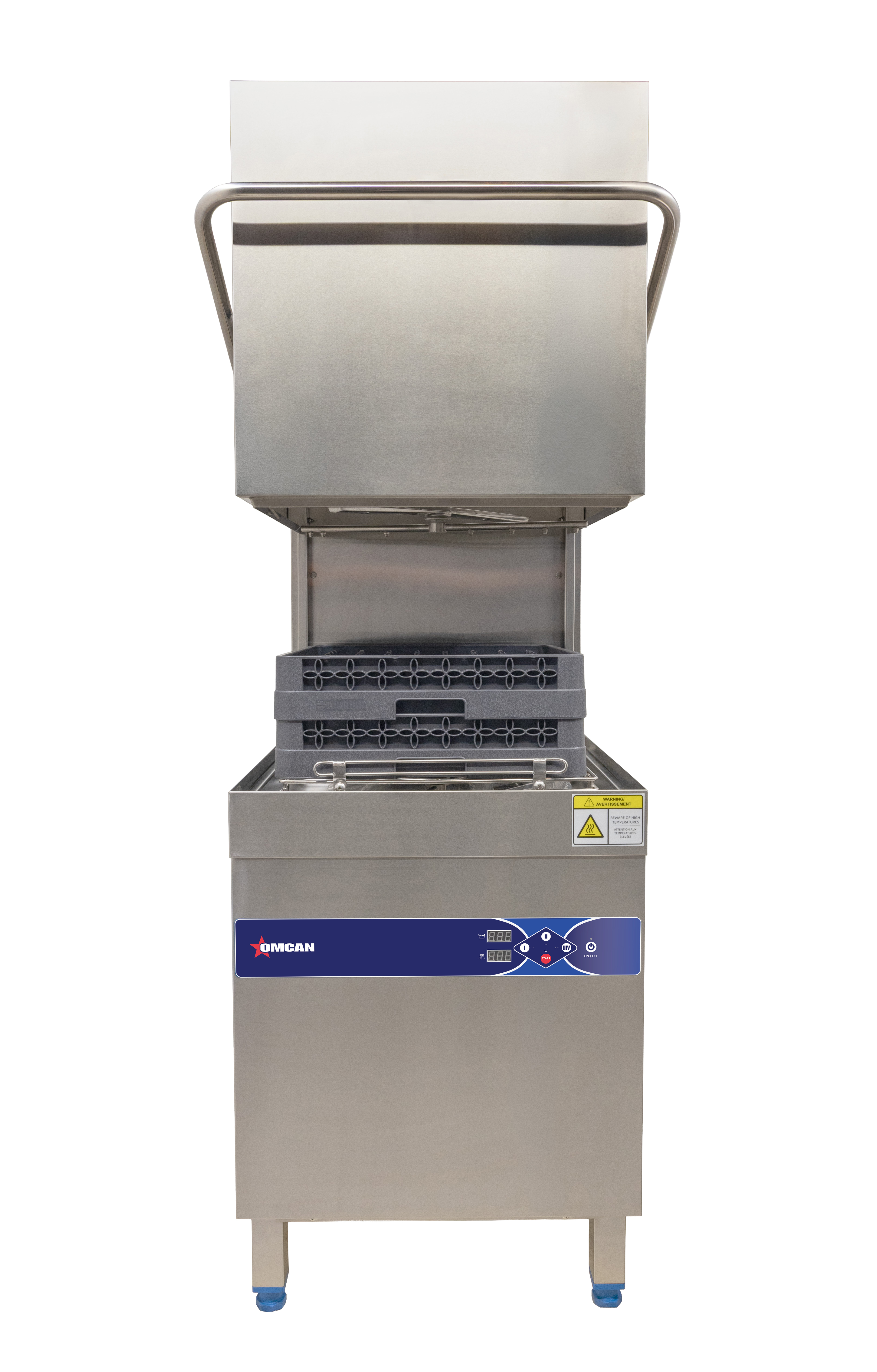 Upright High Temperature Dishwasher with Digital Control