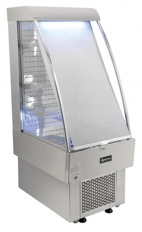 24″ Three (3) Shelf Grab-and-Go Open Refrigerated Floor Display Showcase, 8.12 cu. ft. (243 lb), Silver