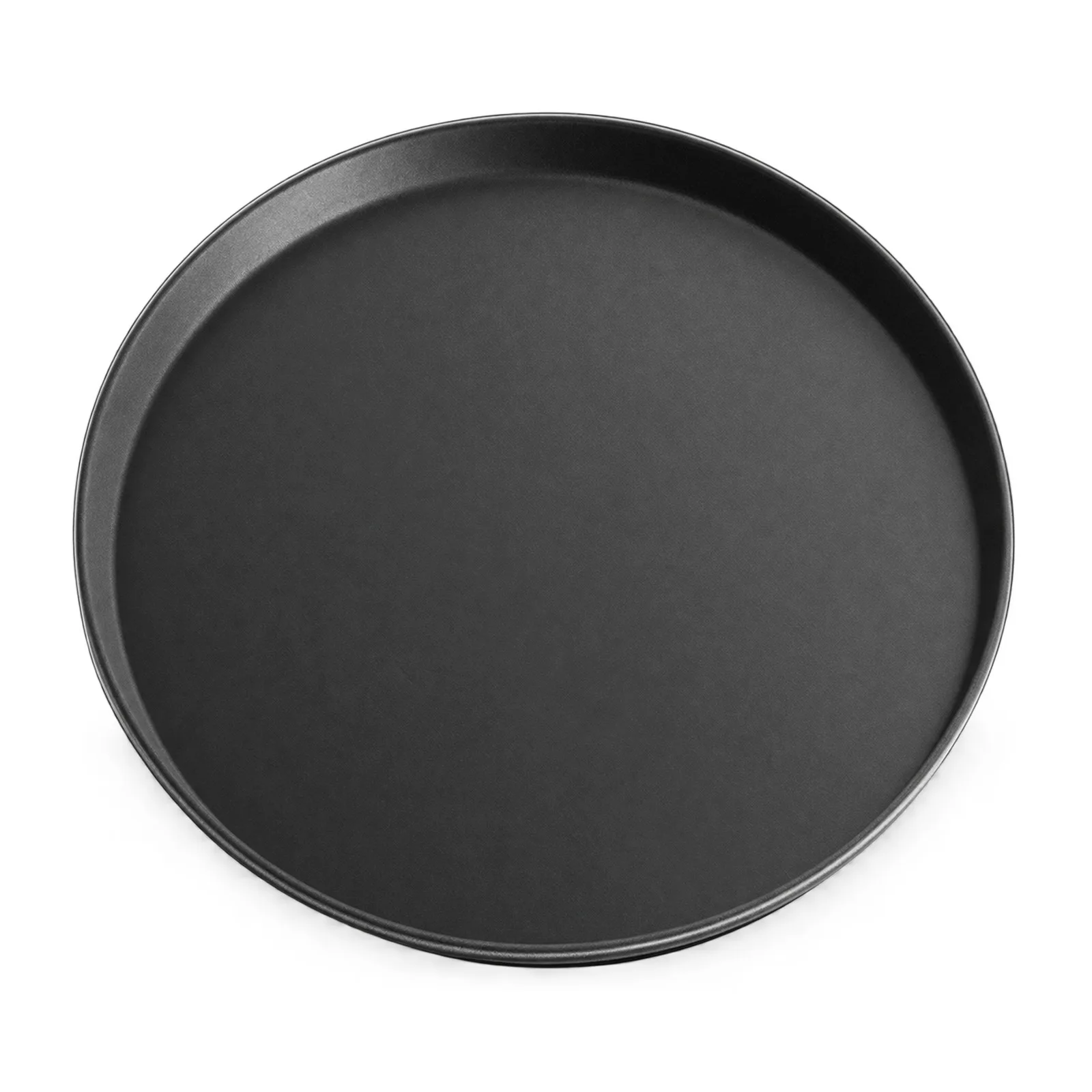 16″ Non-slip Black Round Fiberglass Service Tray