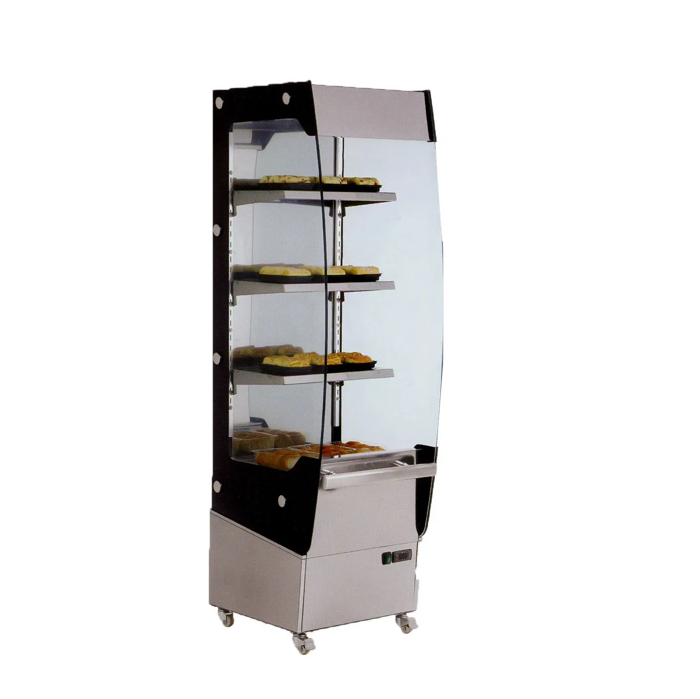 19″ Floor Display Warmer, 3 Shelves, Open Front, Self-Service, 7.7 cu. ft. (220 L) capacity
