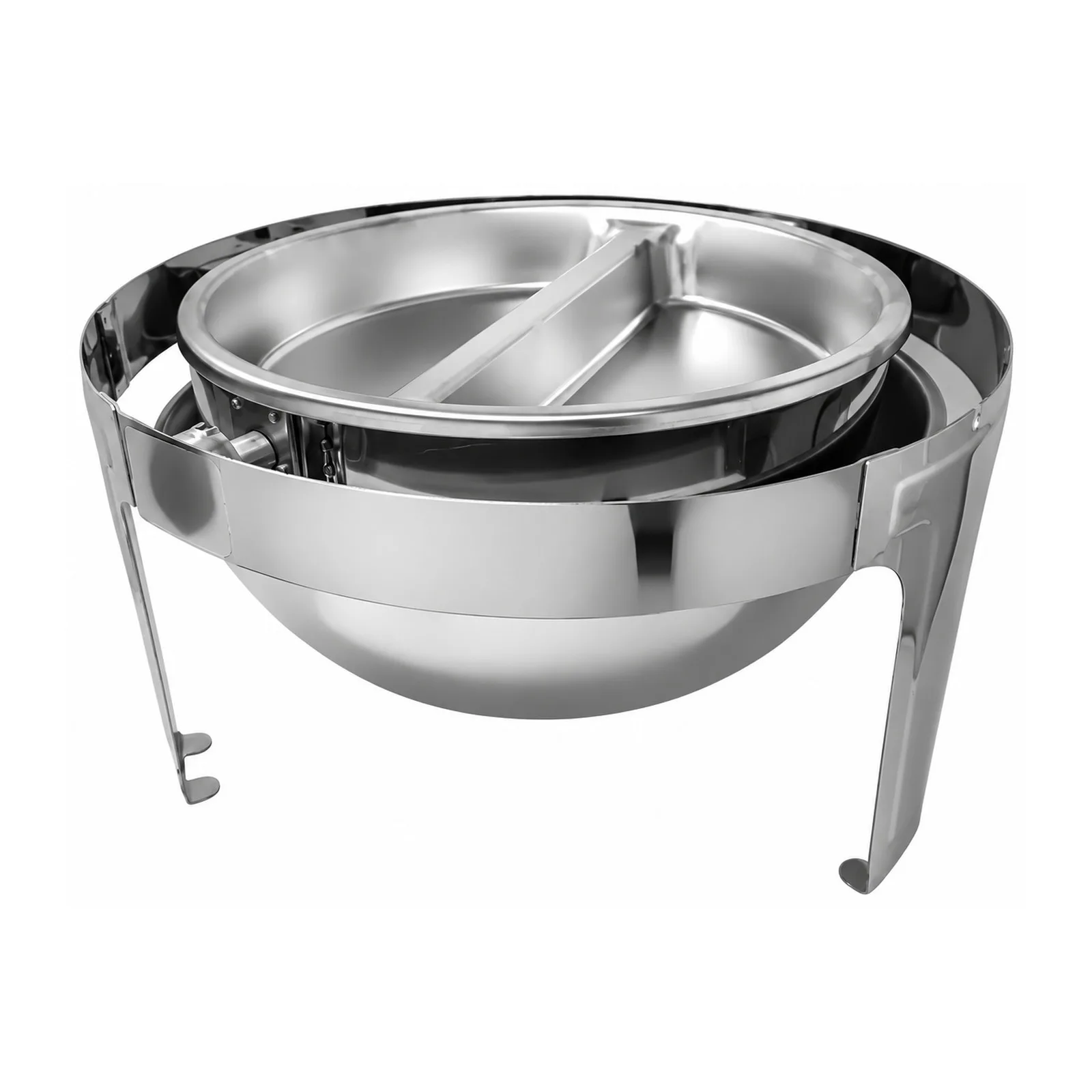 Chafer Divided Food Pan Round 15″ Dia for 80527