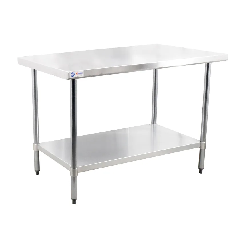 30″ x 48″ 18 Gauge 430 Stainless Steel Work Table