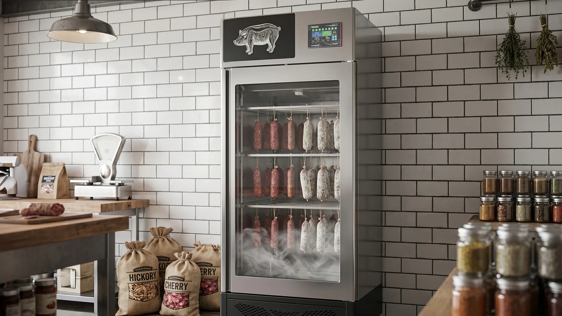 Stagionello® 330 lb (150 kg) Salami Curing Cabinet 4.0 with ClimaTouch® and Fumotic®