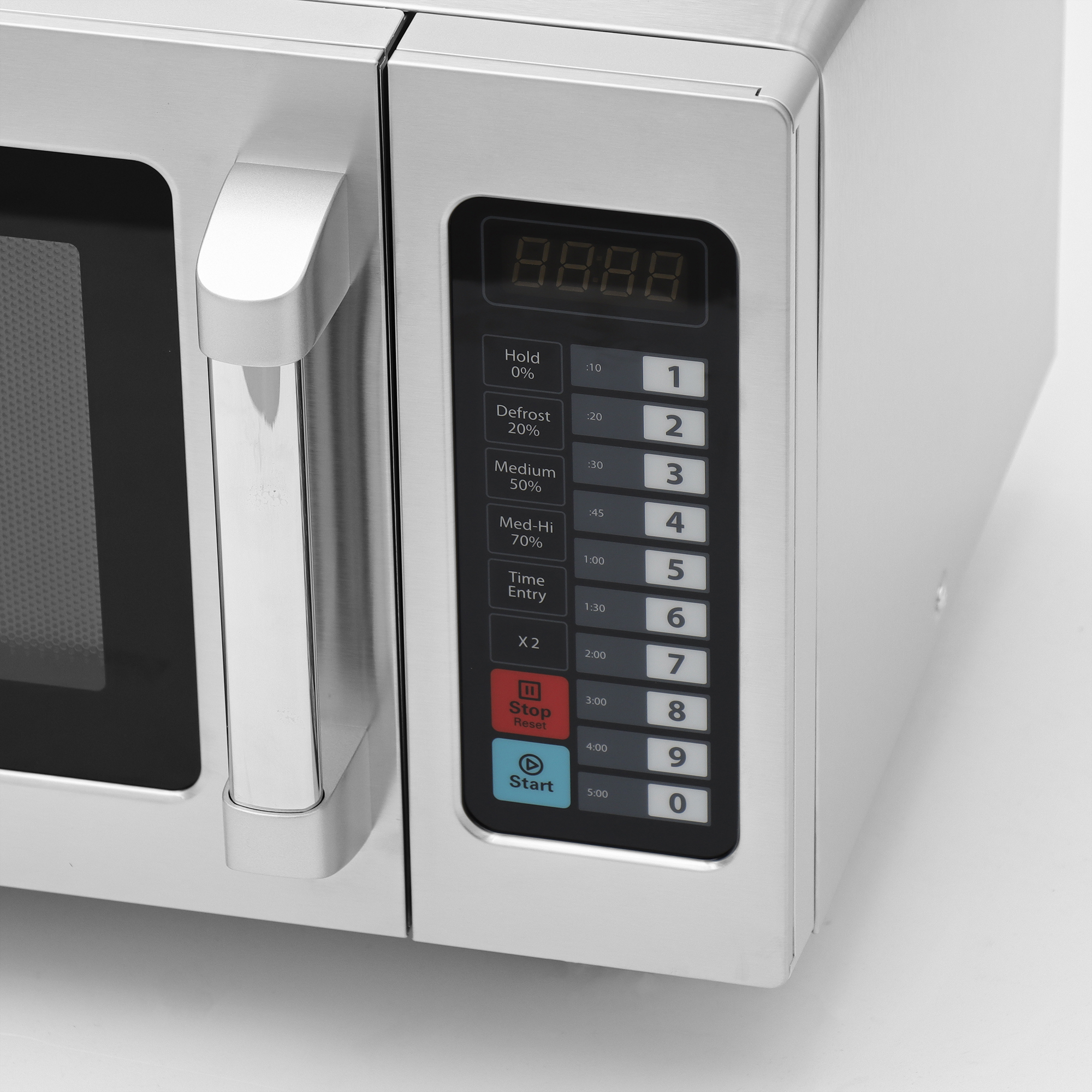 Commercial Microwave with 0.9 cu. ft. Interior and Push Button Controls - 1,550 W, 120 V/60 Hz/1 Ph