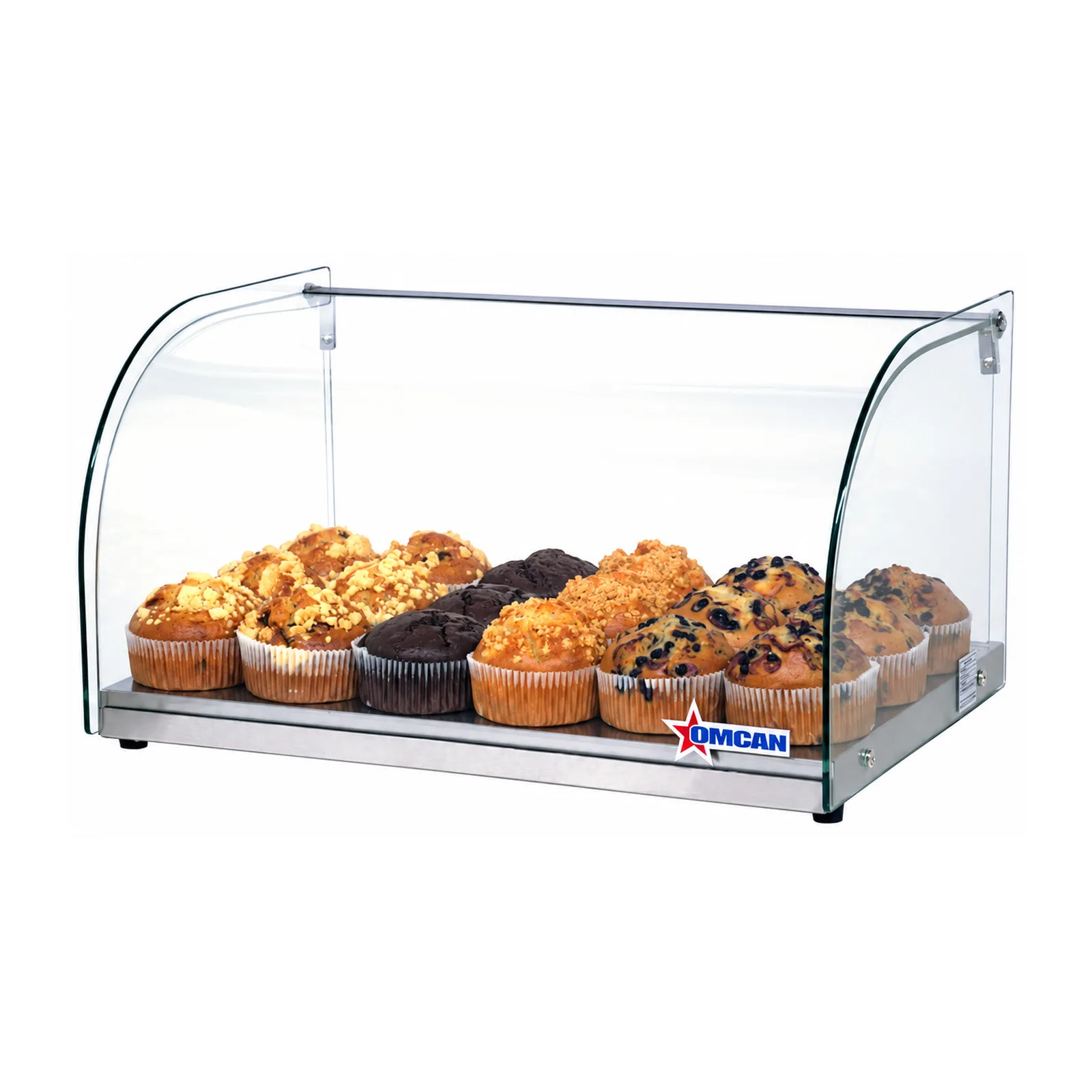22″ Countertop Food Display Case with Curved Front Glass and 25 L capacity