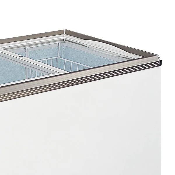 54″ Two (2) Door Ice Cream Display Chest Freezer with Flat Glass Top, 12.6 cu. ft. (357 L)