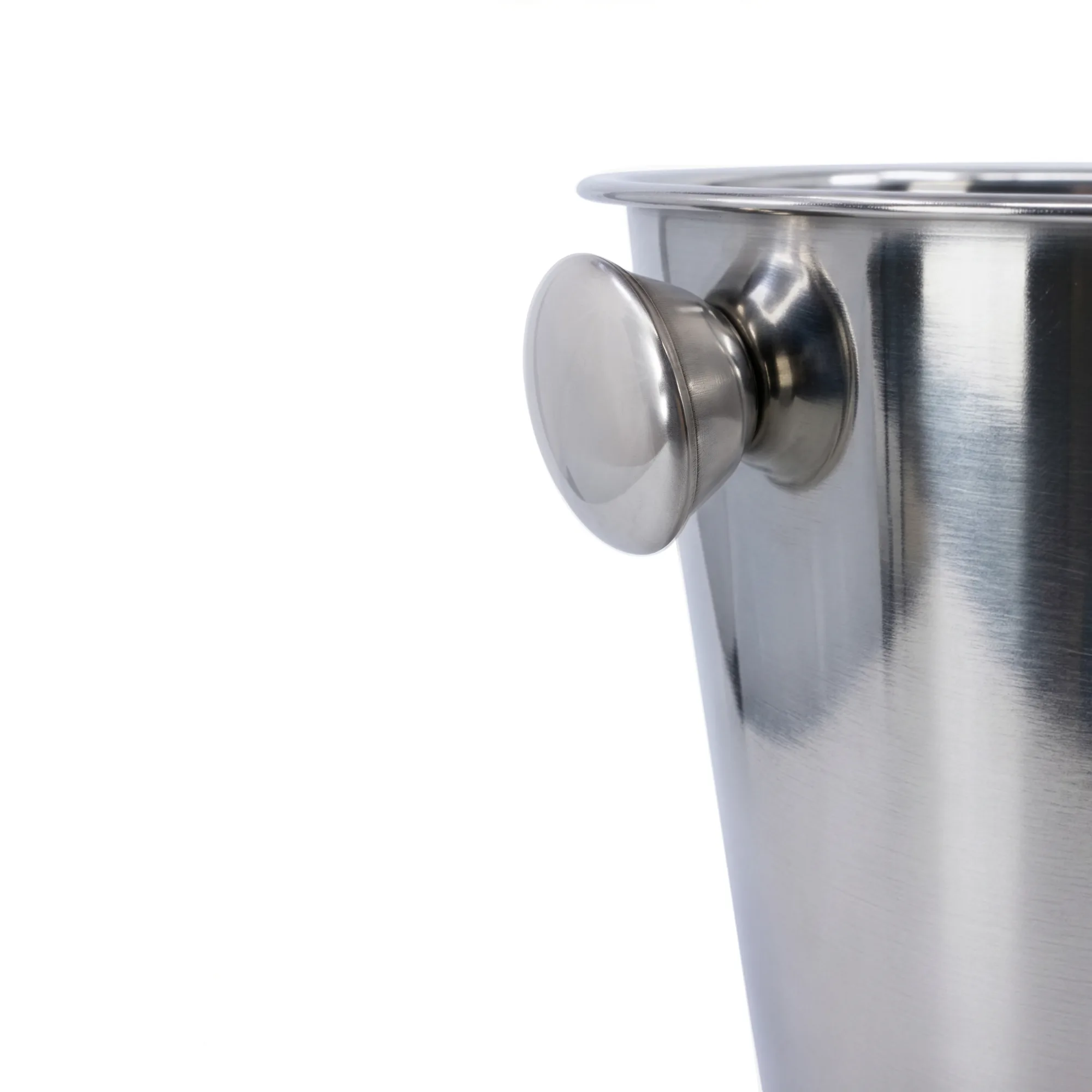 4 qt Stainless Steel Wine Bucket with Knob Handle