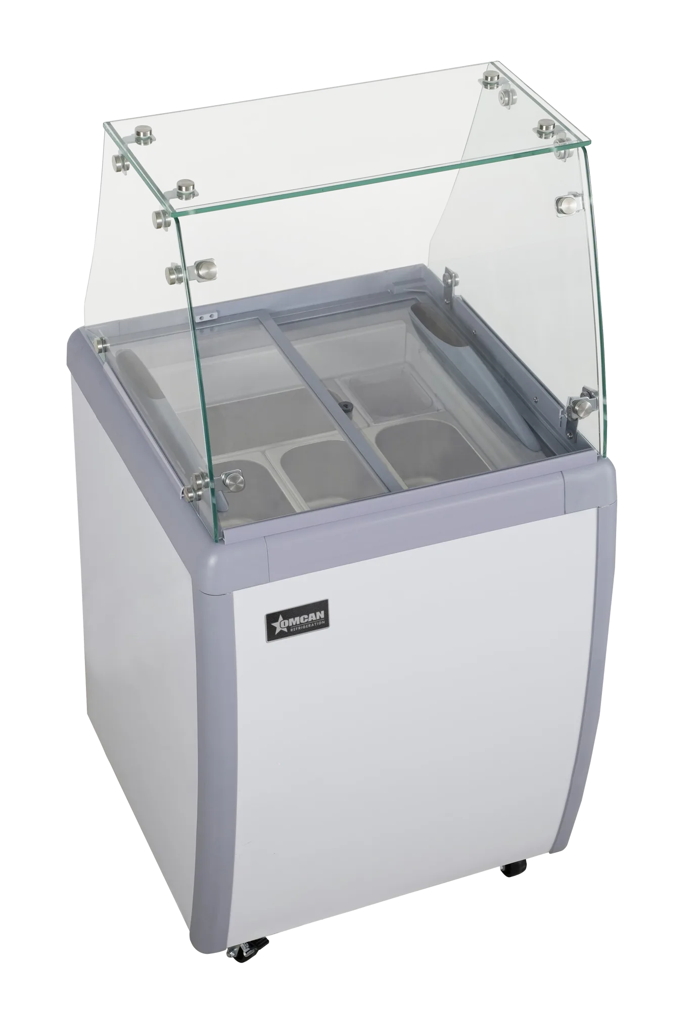 26″ Four (4) Pan Gelato Dipping Cabinet (WITHOUT SNEEZE GUARD)