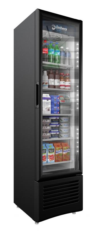 Imbera 19″ One Glass Swing Door Refrigerator with 7.7 cu.ft. capacity, Black