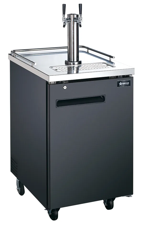 24″ One (1) Door Kegerator / Beer Dispenser Single Tower with 2 Taps, 30" Depth, 6.5 cu.ft. (184 L)