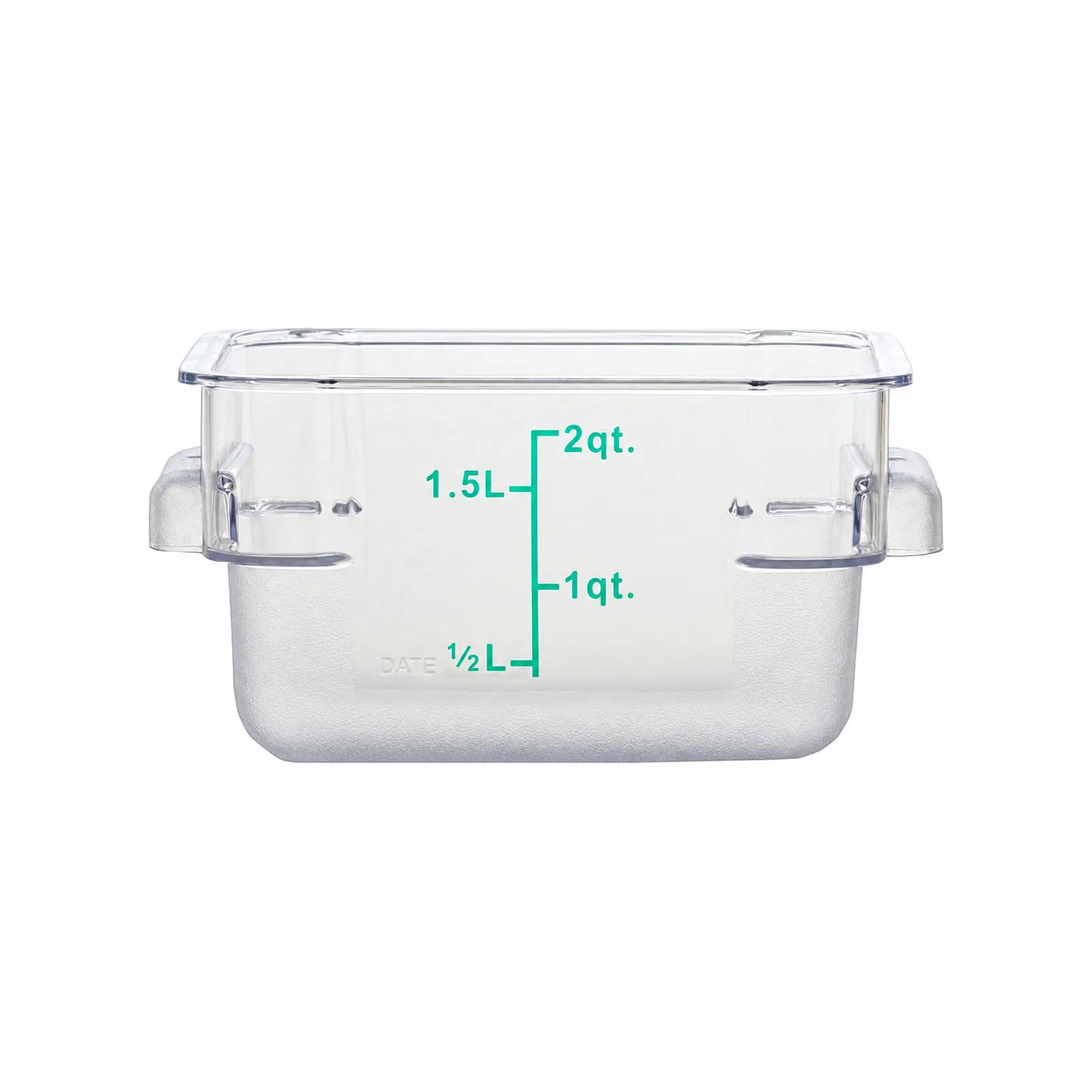 2 qt Polycarbonate Clear Square Food Storage Container