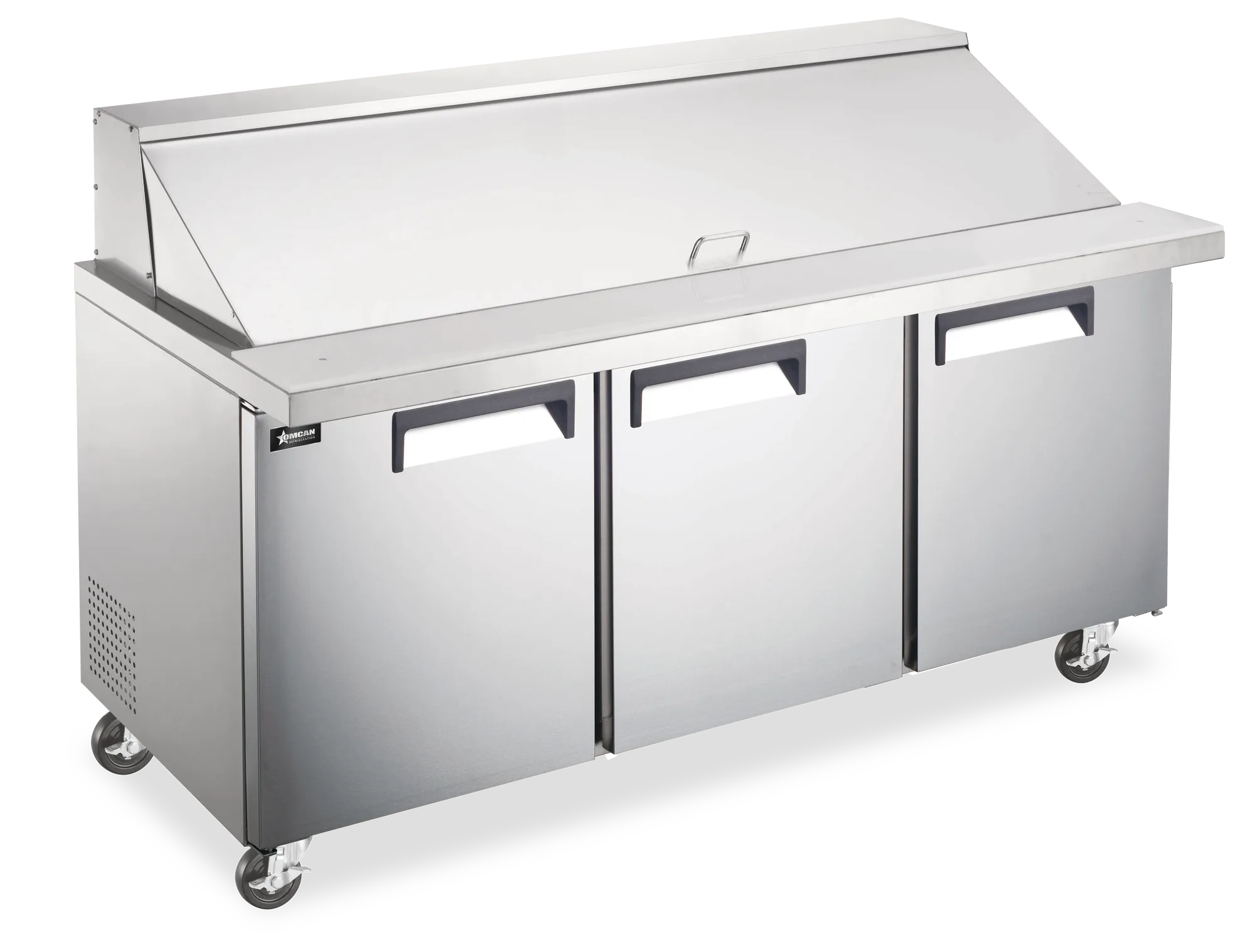 71″ Three (3) Door Mega Top Refrigerated Prep Table, 19.5 cu. ft. (552 L), Stainless Steel