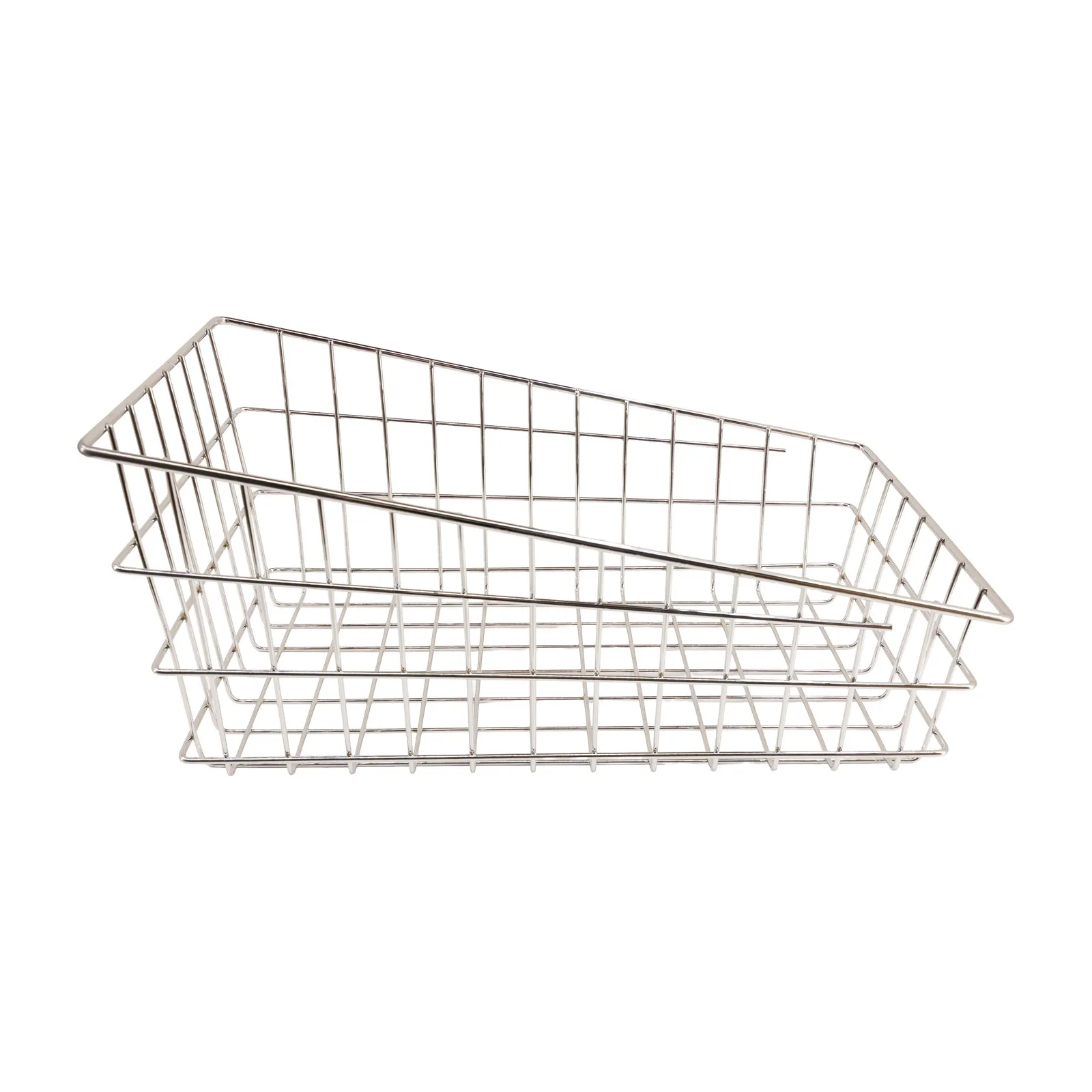 18 1/2″ x 11″ x 8″ Pastry / Bagel Wire Basket with Slanted Top