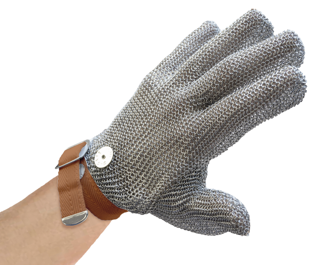 Extra Extra Large Mesh Glove with Brown Wrist Strap