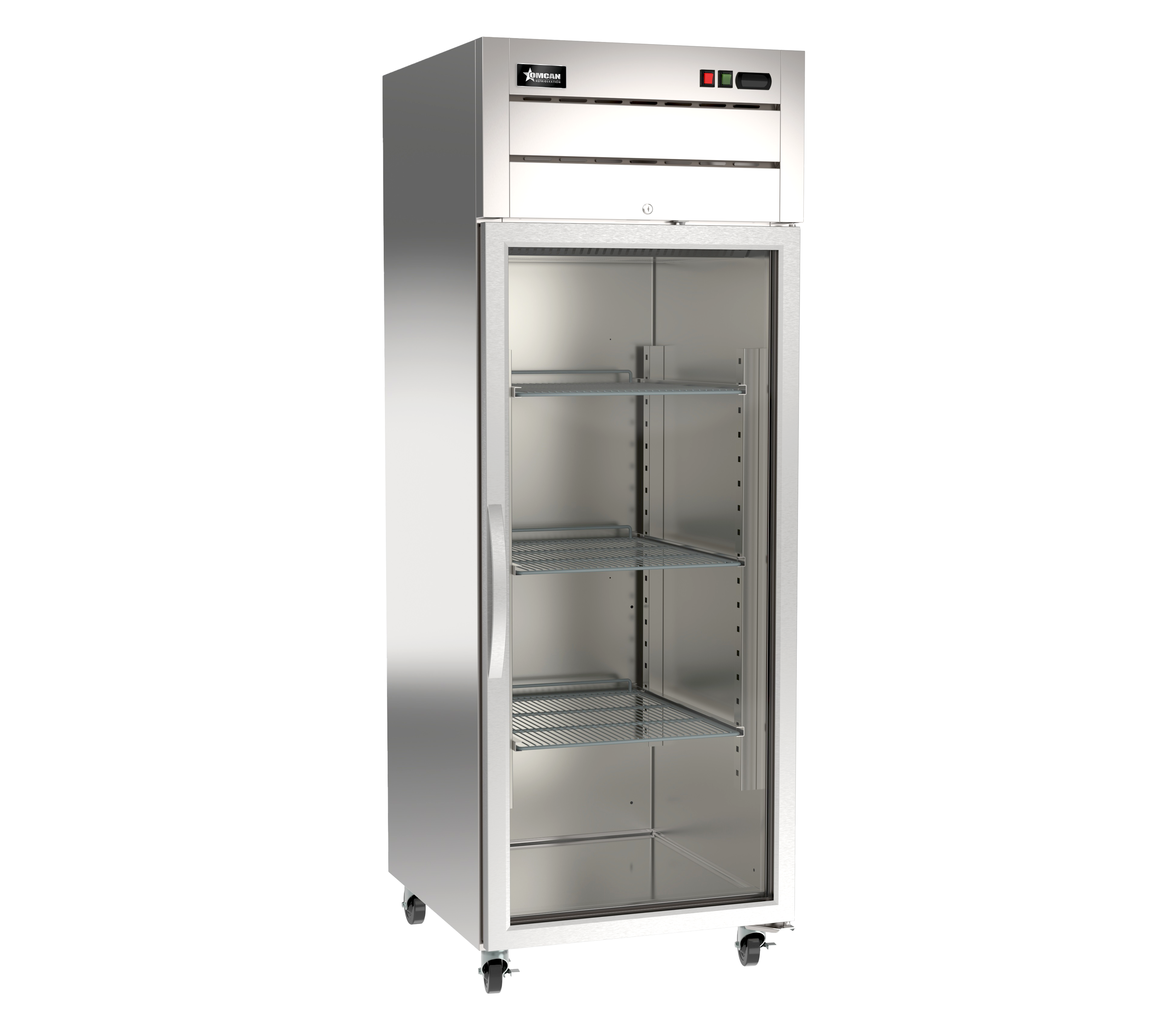 29″ Stainless Steel Glass Door Reach-In Refrigerator, 21.5 cu. ft. (609 L) Capacity – 1115V / 60Hz / 1Ph