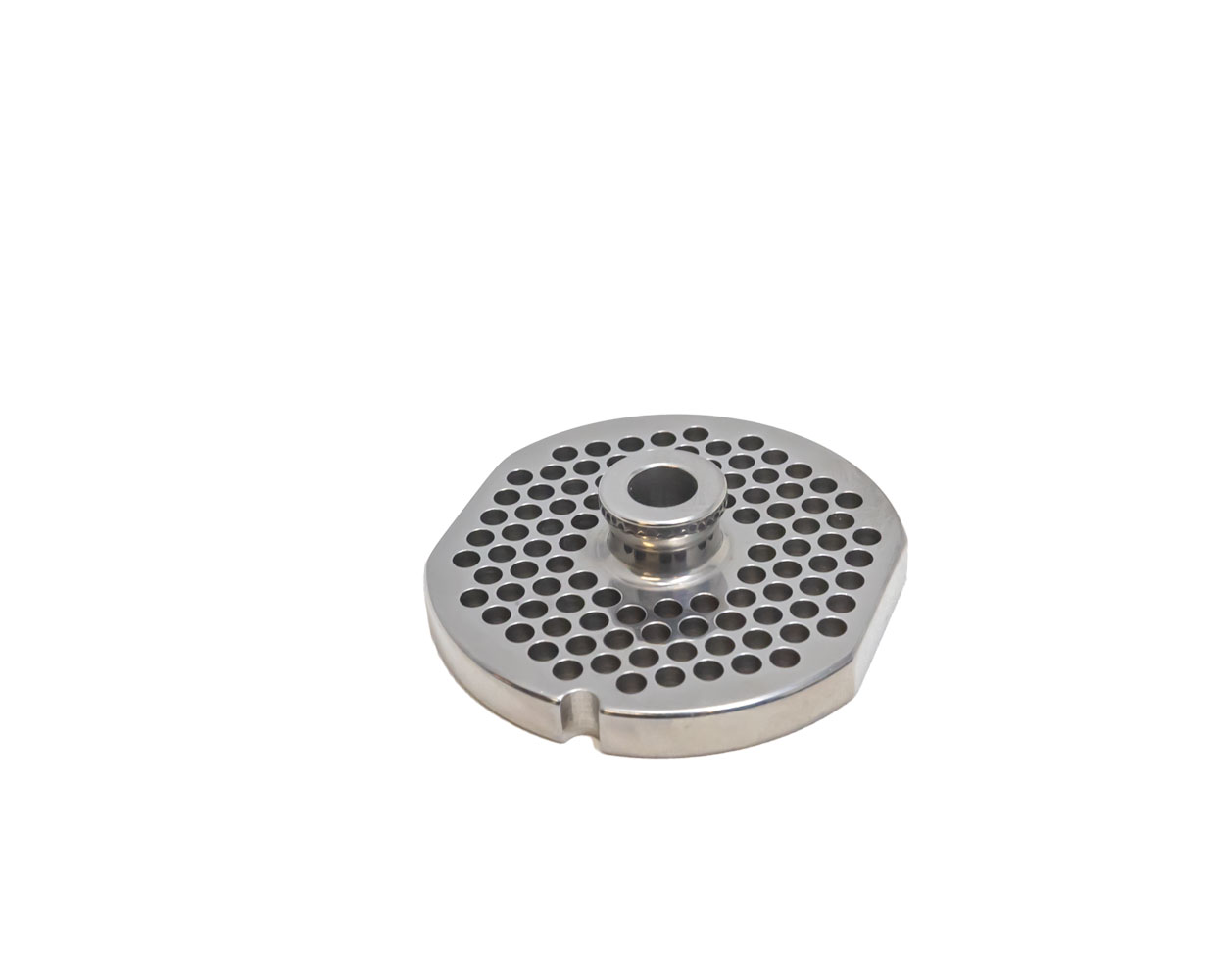 Stainless Steel #22 machine plate with hub 4.8mm (3/16″) – one notch with two flat sides