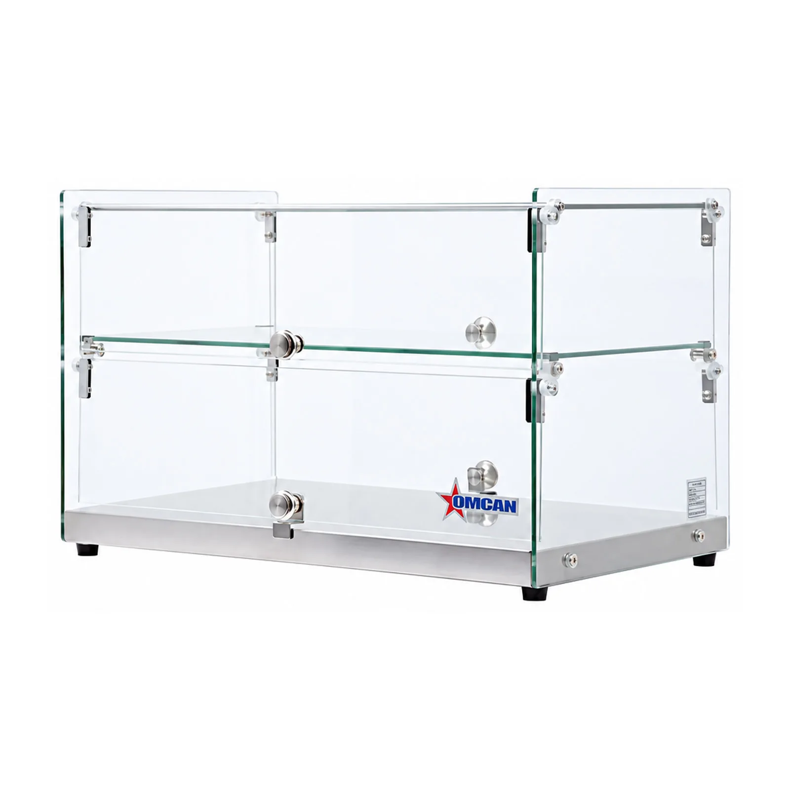 22″ Countertop Food Display Case with Square Front Glass and 50 L capacity