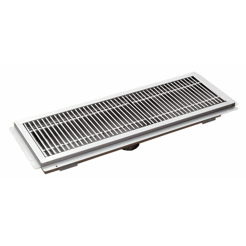 12″ x 72″ Floor Trough with Stainless Steel Grating