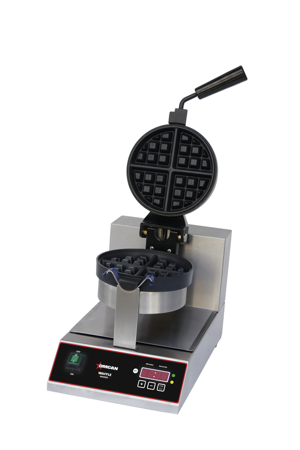 7 1/2” Single Belgian Waffle Maker with Digital Timer and Temperature Control