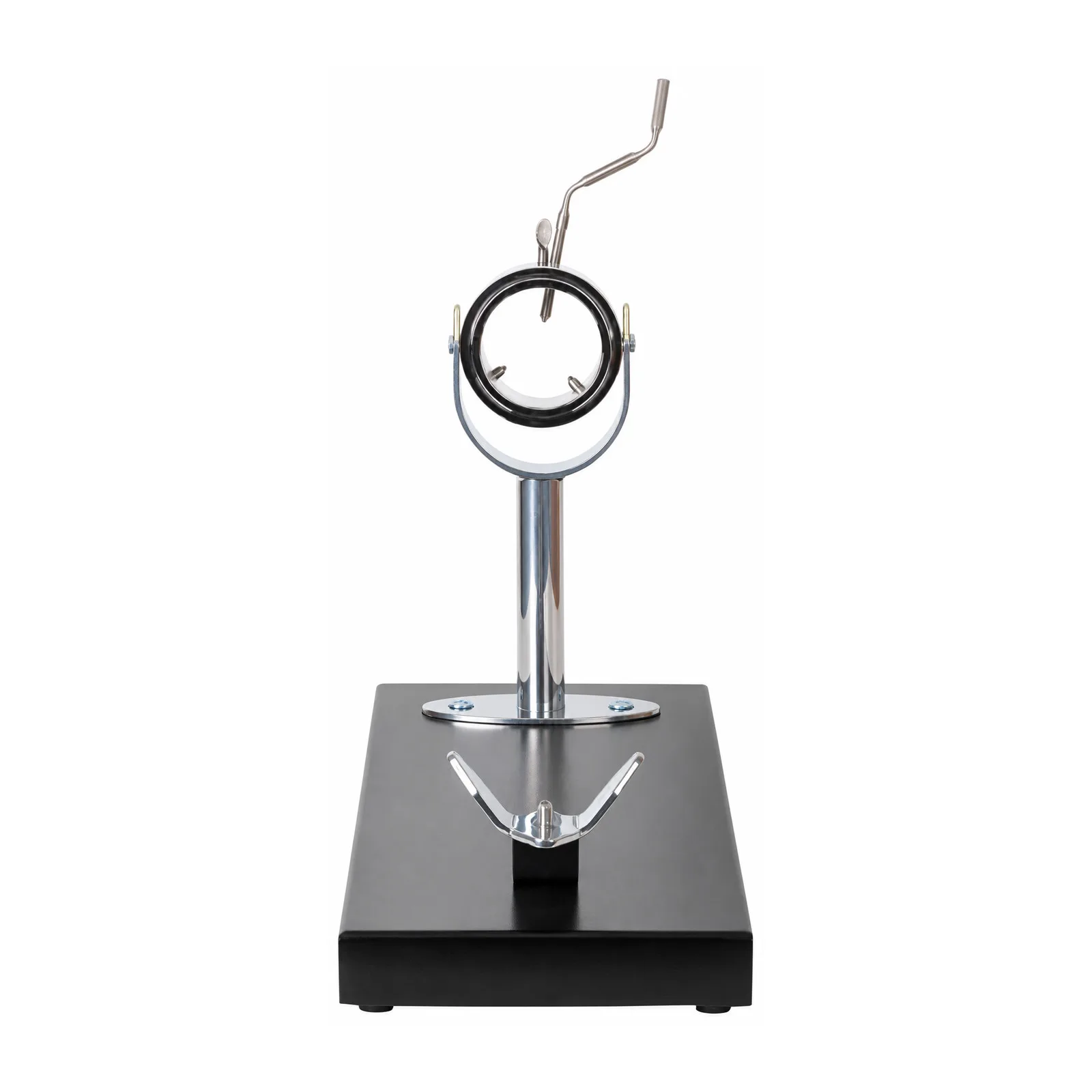 Prosciutto Holder with Wooden Base and Rotating Handle