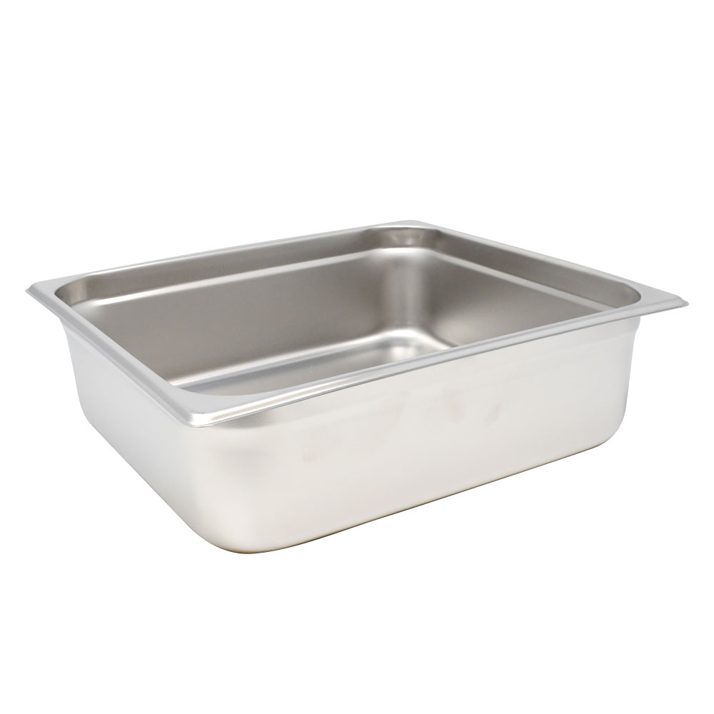 Two-Third-size Stainless Steel Steam Table Pan – 4″ Deep