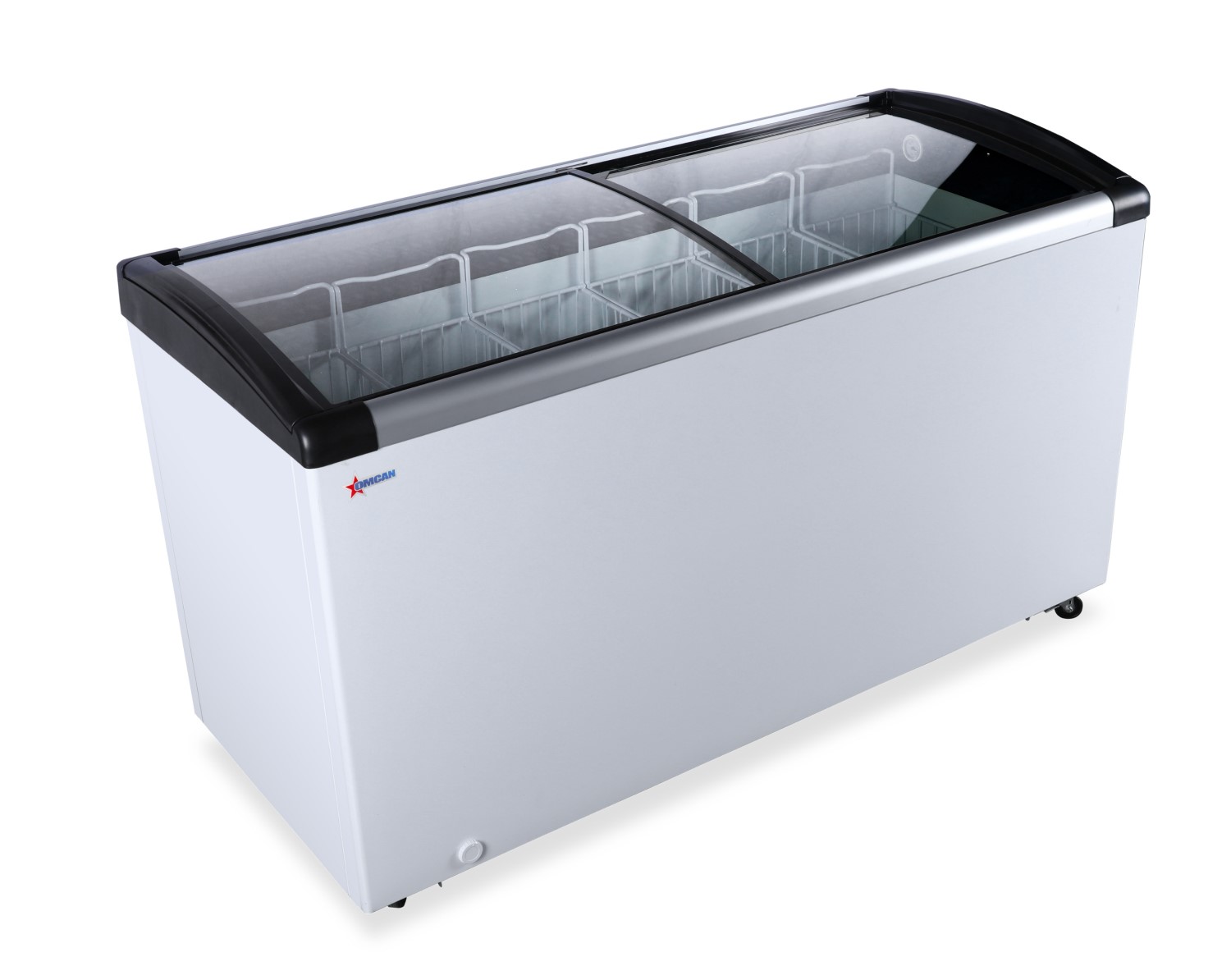 57″ Ice Cream Display Chest Freezer with Curved Glass Top, 9.3 cu.ft. Capacity – 110 V, 270 W