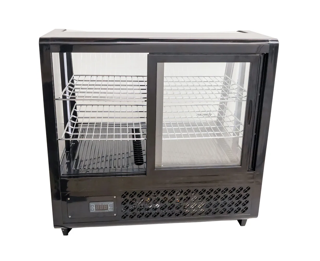 27″ Two (2) Shelf Countertop Refrigerated Display, 3.5 cu. ft. (100 L), Black