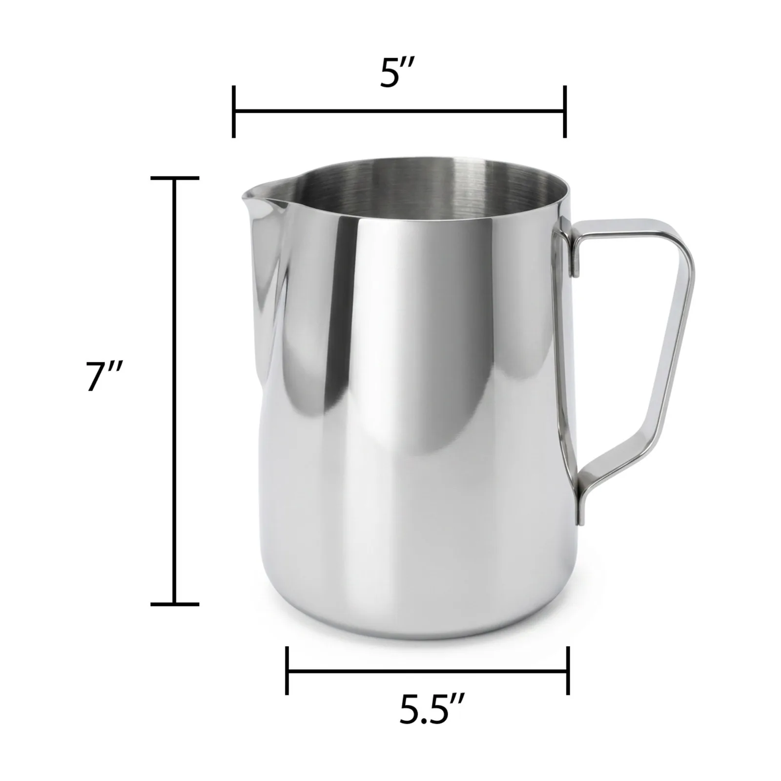 66 oz / 1952 mL Stainless Steel Frothing Jug