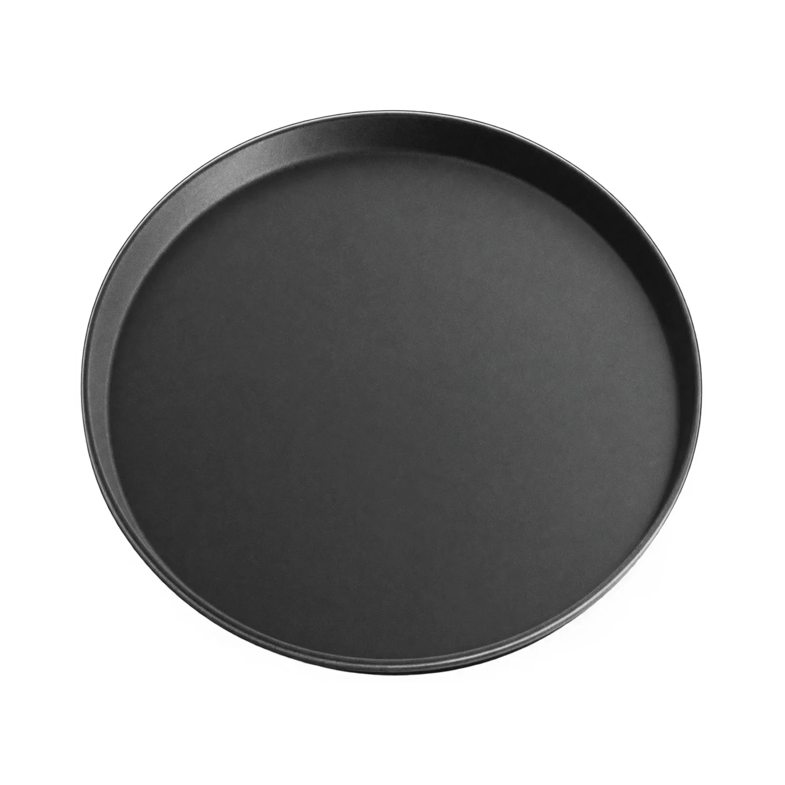 11″ Non-slip Black Round Fiberglass Service Tray