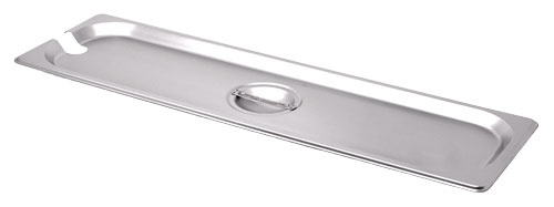 Half-Size Long Slotted Stainless Steel Steam Table Pan Cover