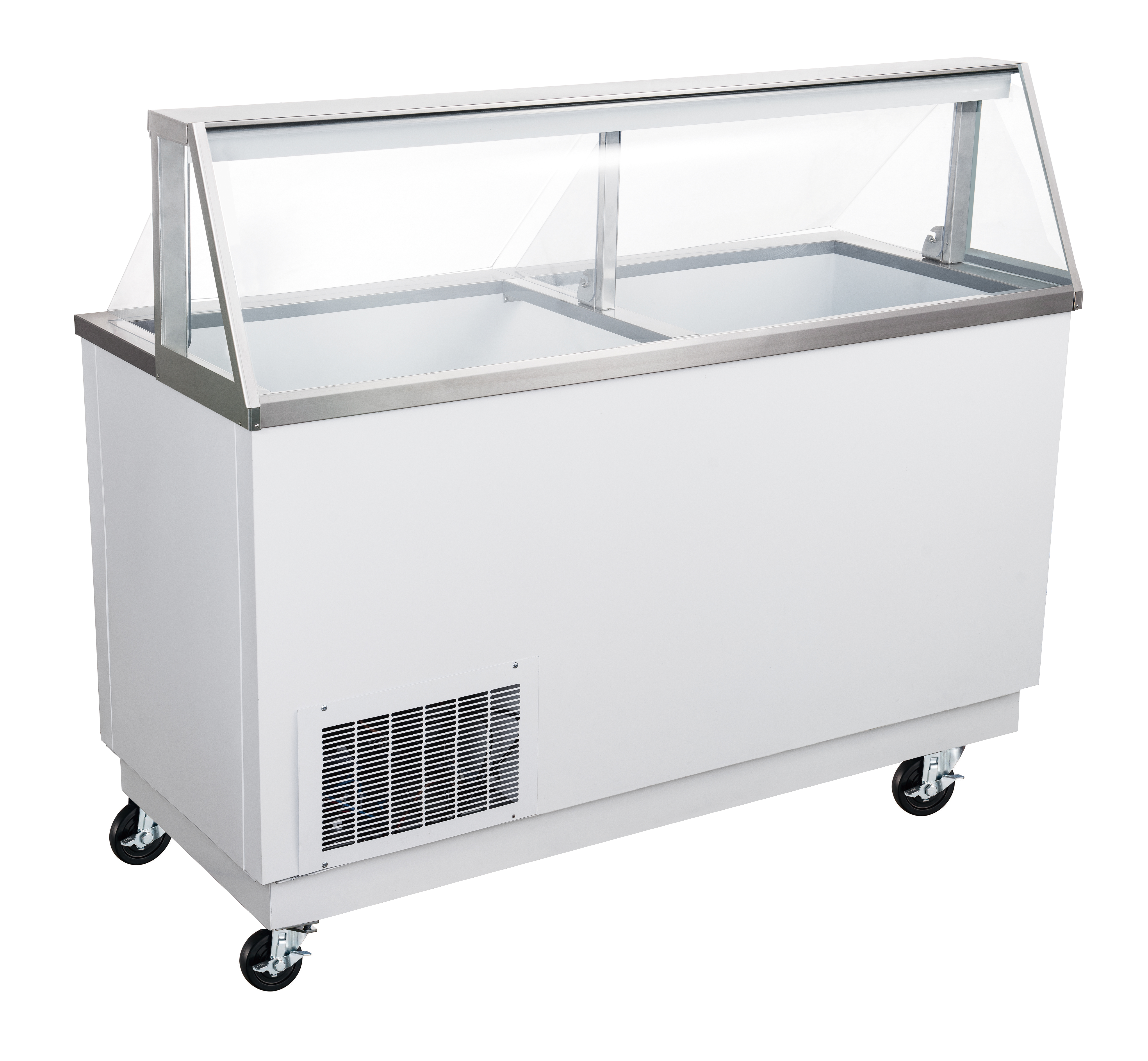 68” Ice Cream Dipping Display with Sneeze Guard