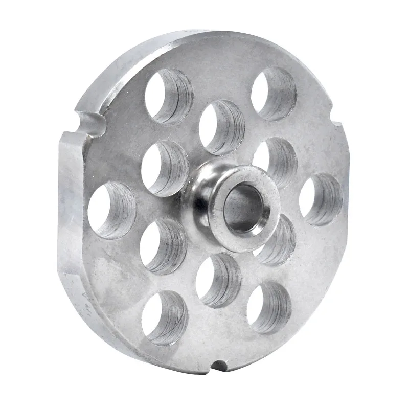 Stainless Steel #32 machine plate with hub 3 mm (3/32″) – three notches / round
