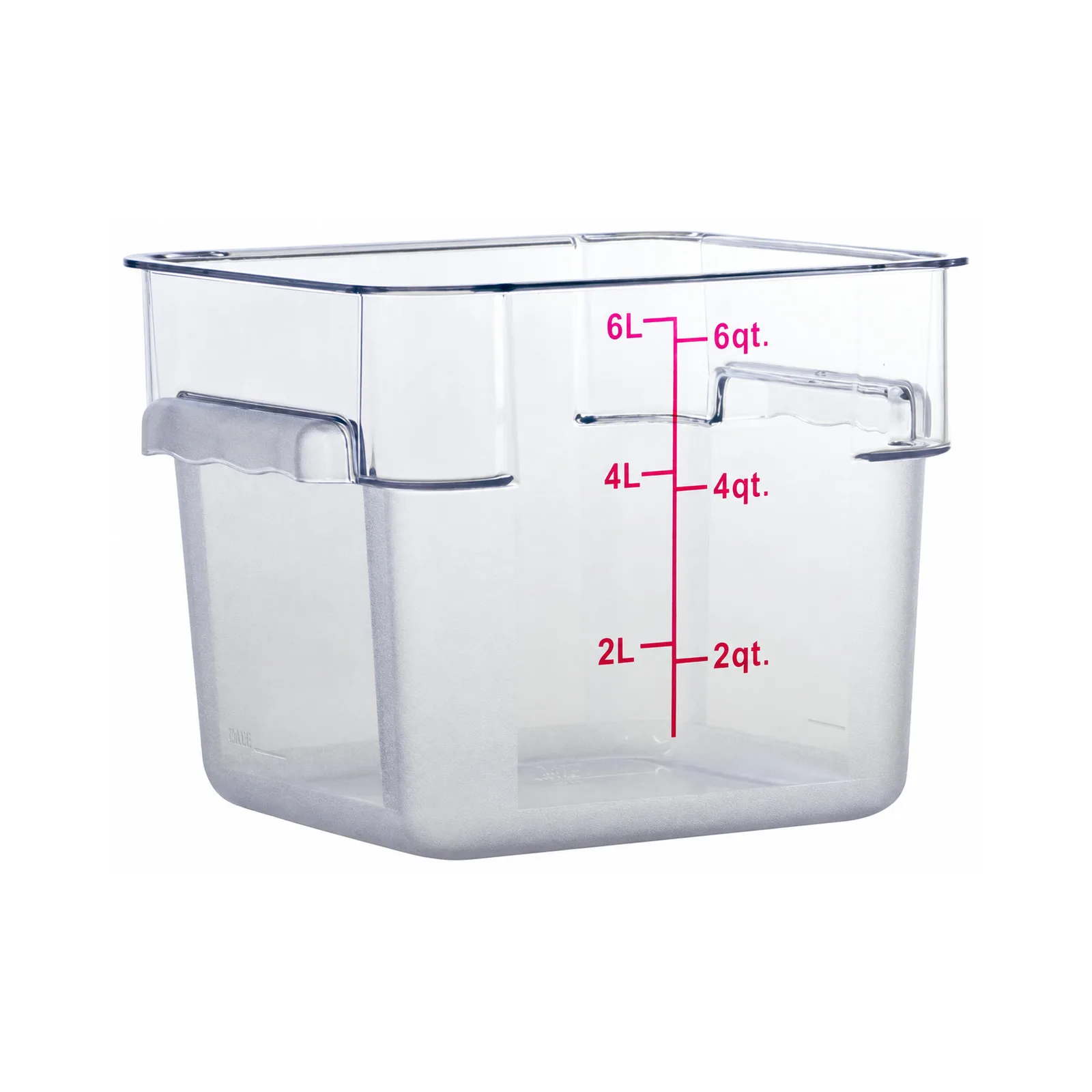 6 qt Polycarbonate Clear Square Food Storage Container
