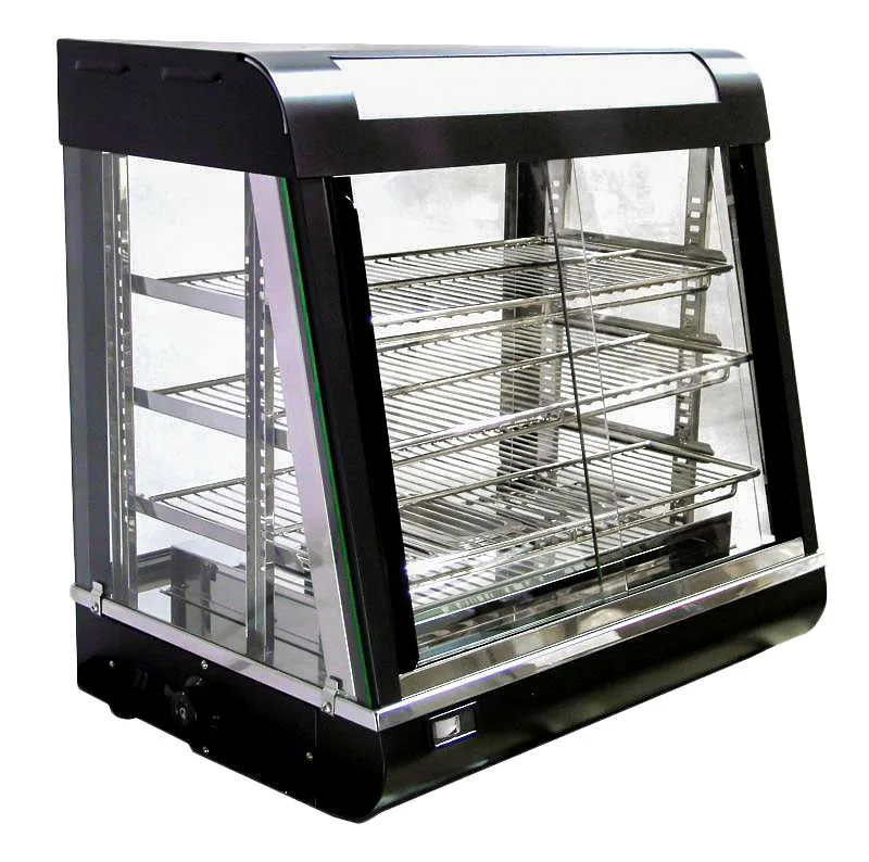 27″ Countertop Display Warmer, 3 Shelves, Sliding Doors, Self/Full-Service, 1340 W
