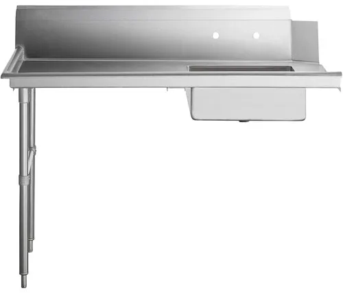 48″ Soiled Dish Table 18-Gauge with Sink – Drainboard on Left