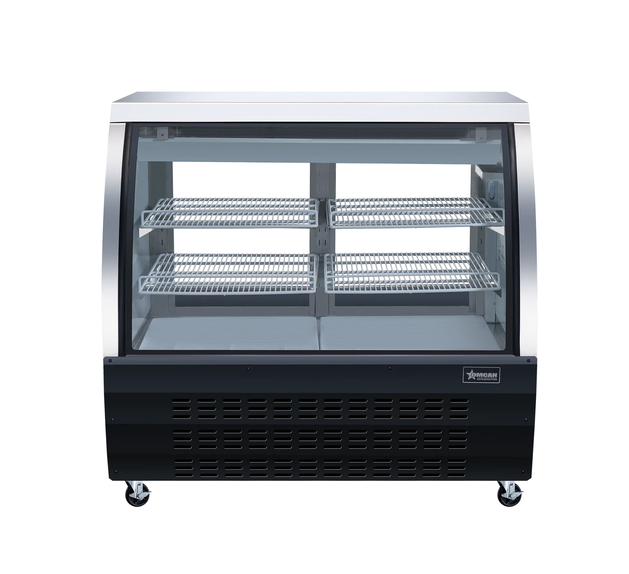 47″ Two (2) Shelf Floor Refrigerated Showcase, 18 cu. ft. (508 L), Black